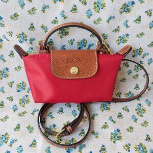 Longchamp Le Pliage Mini Handbags Red